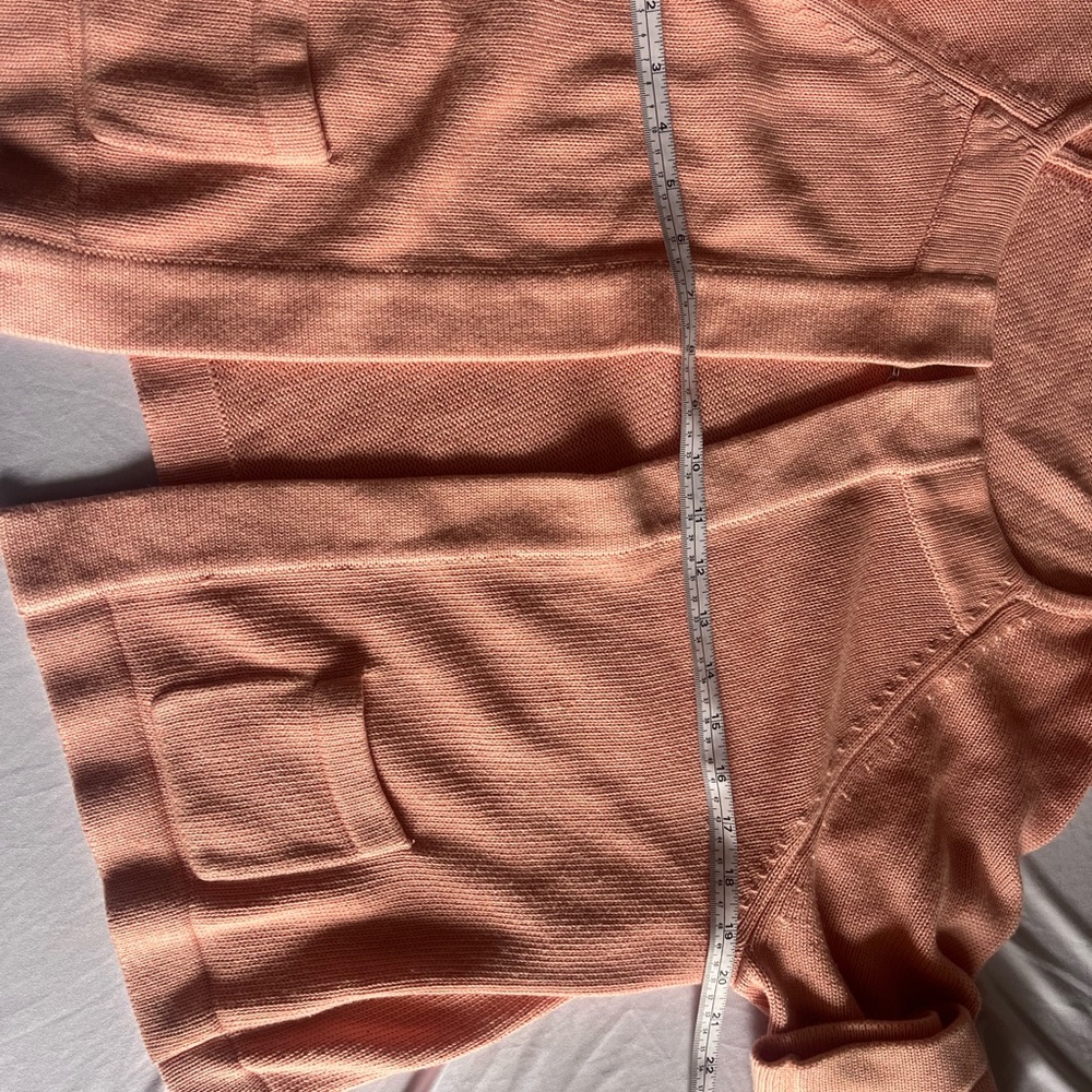 Talbots Pink Open-Front Short-Sleeve Cardigan - Picture 4 of 5